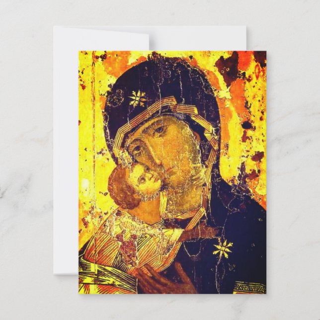 Our Lady of Vladimir Note Card (Front)