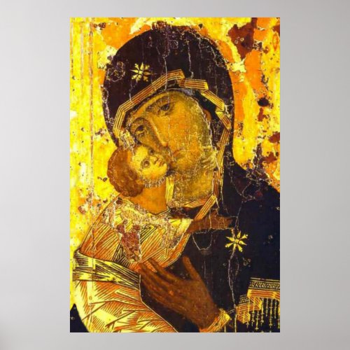 Our Lady of Vladimir Virgin Mary Icon  Poster