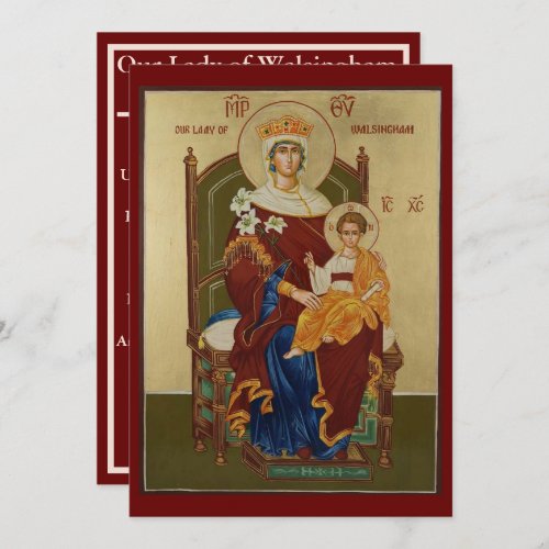 Our Lady of Walsingham prayer card