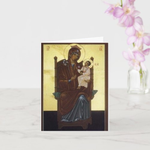 Our Lady Of Walsingham _ The Theotokos  Card