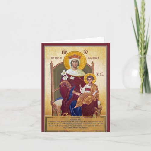 Our Lady Of Walsingham With Kontakion One   Card