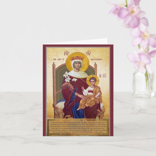 Our Lady Of Walsingham With Prayer   Card