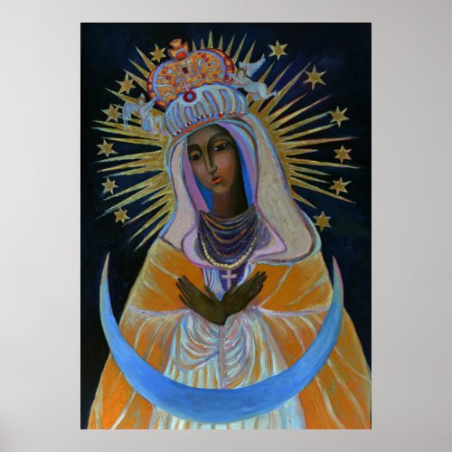 Our Lady Ostra Brama Mother of Mercy Black Madonna Poster