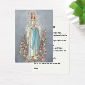 Our Lady Rosary Lourdes Memorare Prayer Holy Card (Desk)