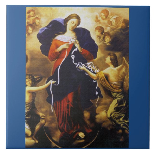 OUR LADY UNDOER OF KNOTS CERAMIC TILE (Front)