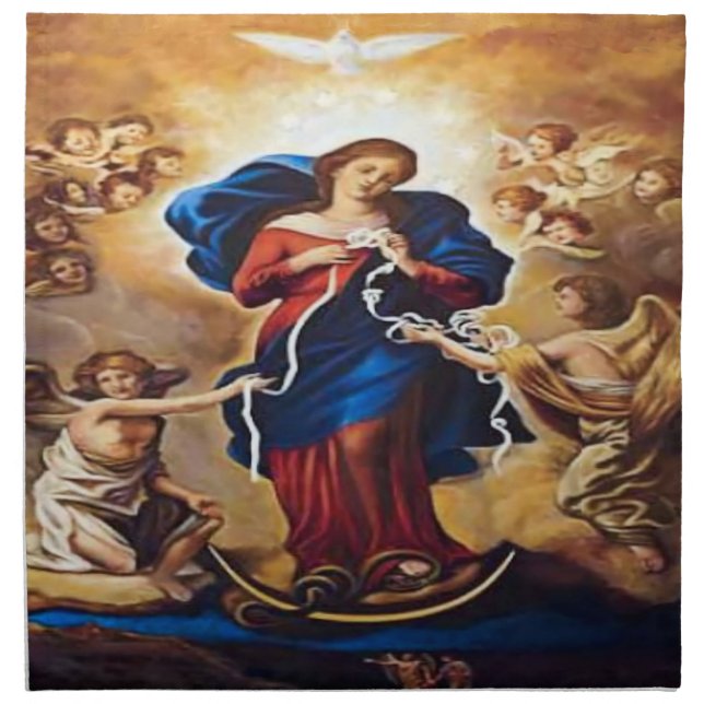 Our Lady Undoer of Knots Cloth Napkin (Front)