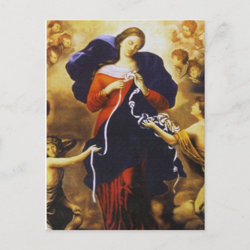 OUR LADY UNDOER OF KNOTS DEVOTIONAL IMAGE POSTCARD