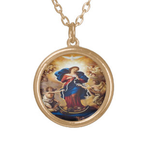 Our Lady Undoer of Knots Gold Plated Necklace