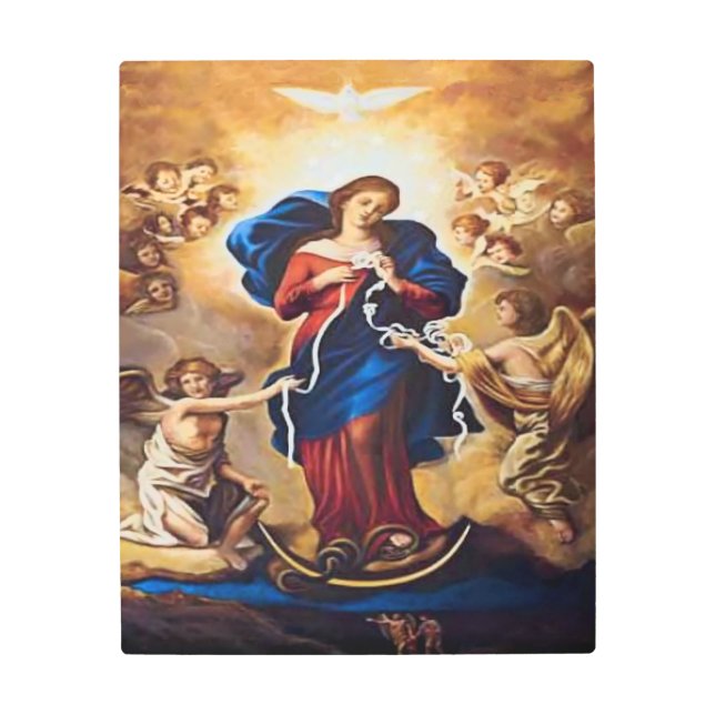 Our Lady Undoer of Knots Metal Print (Front)