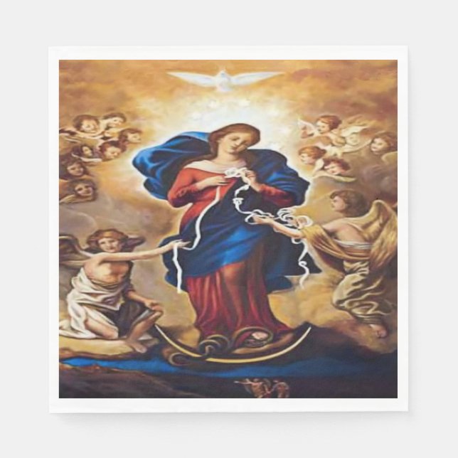 Our Lady Undoer of Knots Napkins (Front)