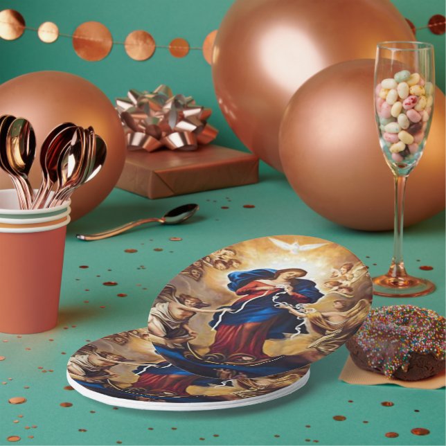Our Lady Undoer of Knots Paper Plates (Multi)