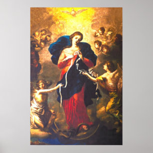 Our Lady Undoer of Knots Virgin Mary Angels Poster