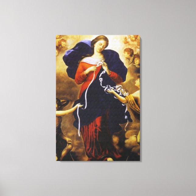 Our Lady Untier of Knots Canvas Print (Front)
