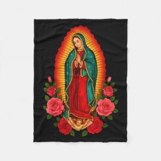 Our Lady Virgen De Guadalupe Saint Virgin Mary - C Fleece Blanket