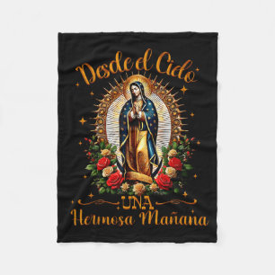 Our Lady Virgen De Guadalupe Saint Virgin Mary Nk  Fleece Blanket