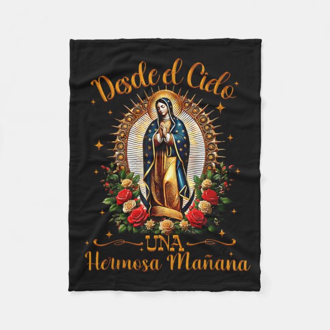 Our Lady Virgen De Guadalupe Saint Virgin Mary Nk  Fleece Blanket (Front)