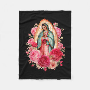 Our Lady Virgen De Guadalupe Saint Virgin Mary Nk Fleece Blanket