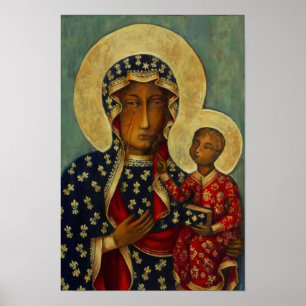 Our Lady Virgin Mary Black Madonna of Czestochowa Poster