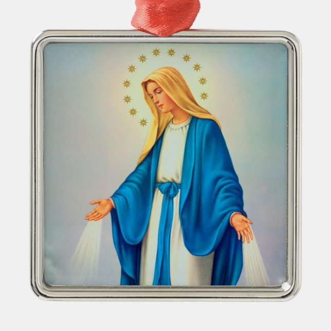 Our Lady Virgin Mary Metal Ornament (Front)