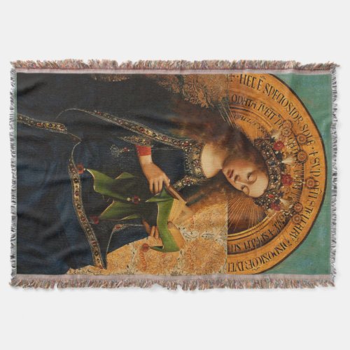 Our Lady Virgin Mary Mystical Queen of Heaven Throw Blanket