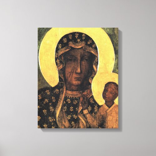 Our Lady Virgin Mary of Czestochowa Poland Icon Canvas Print