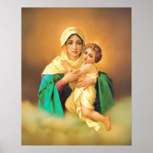 Our Lady Virgin Mary Refuge Sinners Catholic Saint Poster
