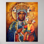 Our Lady Virgin Mary Vladimir Czestochowa Catholic Poster