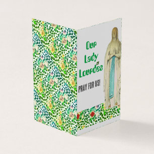 Our Lafy of Lourdes Prayer Card