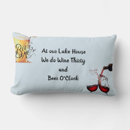 OUR LAKE HOUSE RULES ON DRINKING PILLOW