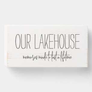 "Our Lakehouse" Wood Box Sign