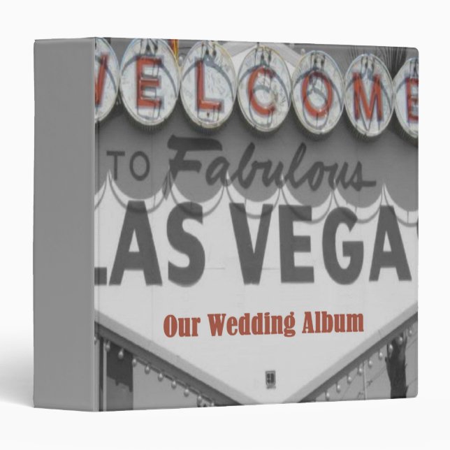Our Las Vegas Wedding Album Binder (Front/Spine)
