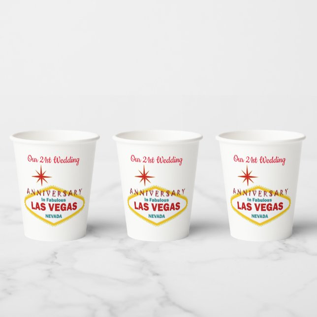 Our Las Vegas Wedding Anniversary Paper cup (Multi)