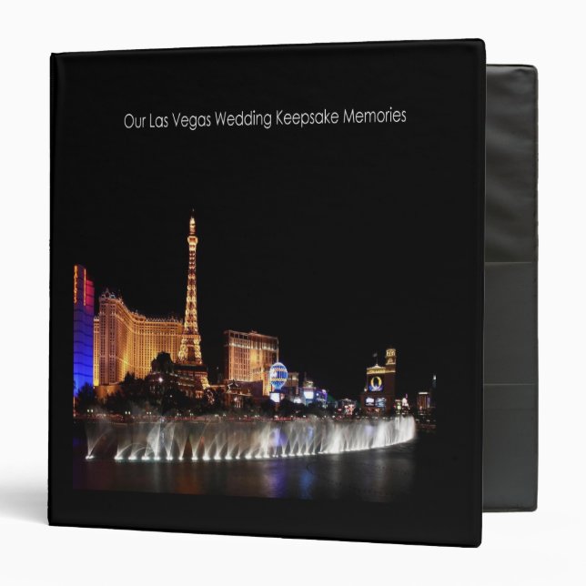 Our Las Vegas Wedding Keepsake Memories Album Binder (Front/Inside)