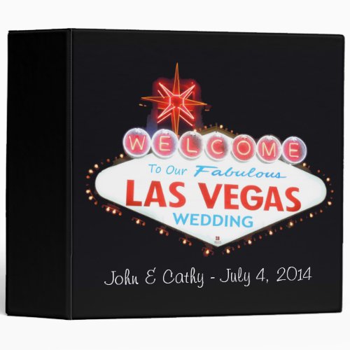 Our Las Vegas Wedding Photo Album 3 Ring Binder