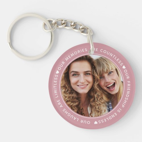 Our Laughs Are Limitless Best Friends Photo Keycha Keychain