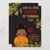 Our Lil Devil Birthday Invitation Card (Front/Back)