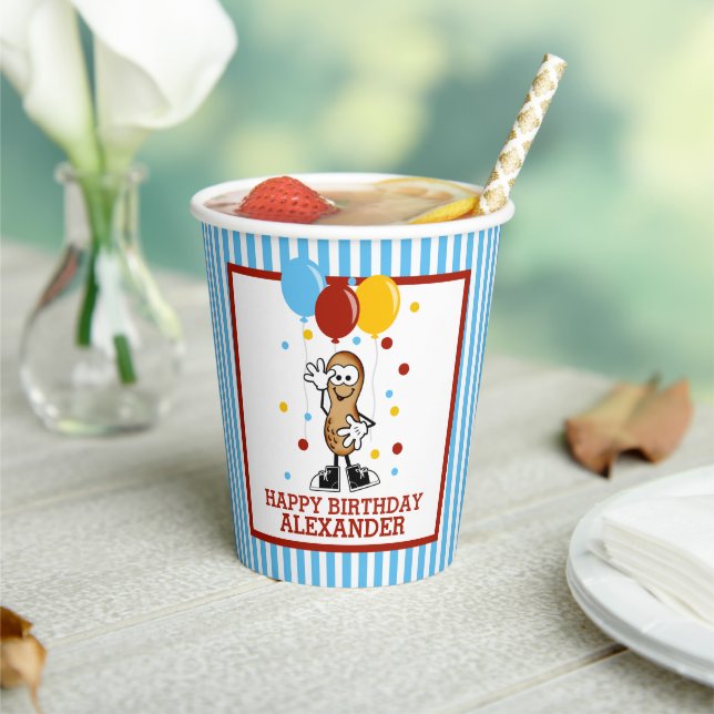 Our Lil Peanut Birthday Party Paper Cups (Insitu)