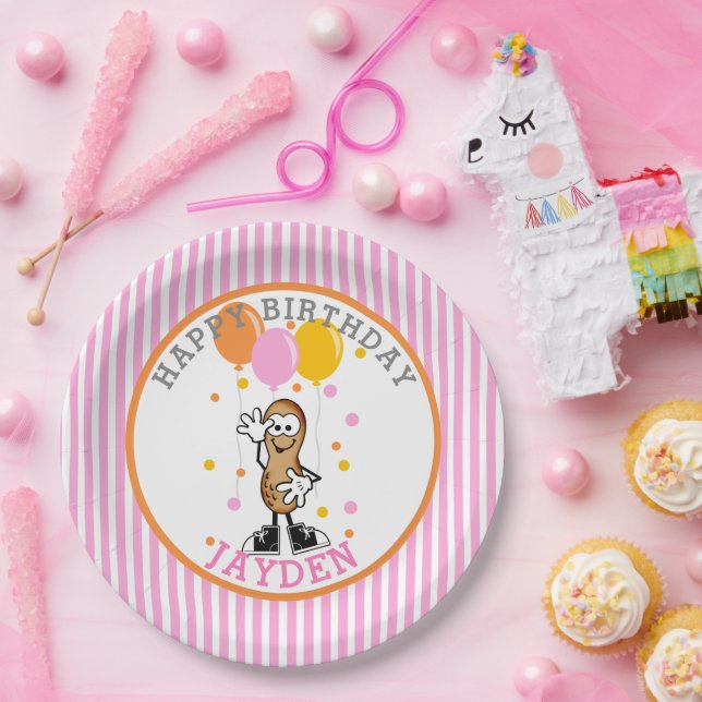 Our Lil Peanut Birthday Party Paper Plates (Party)