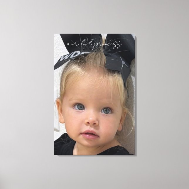 Our Li'l Princess Photo Canvas Wall Art (Front)