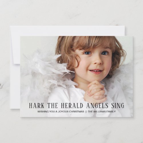 Our Little Angel Full Photo Holiday Greeting Card