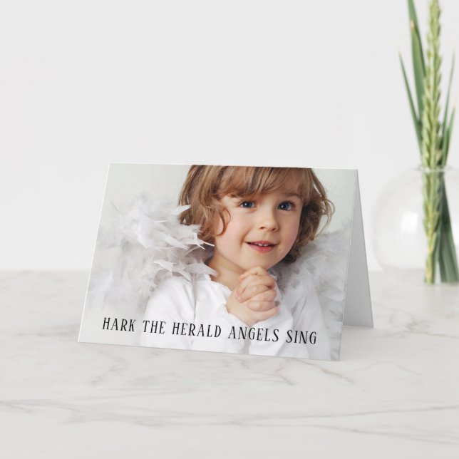 Our Little Angel Photo Christmas Holiday Card (Front)