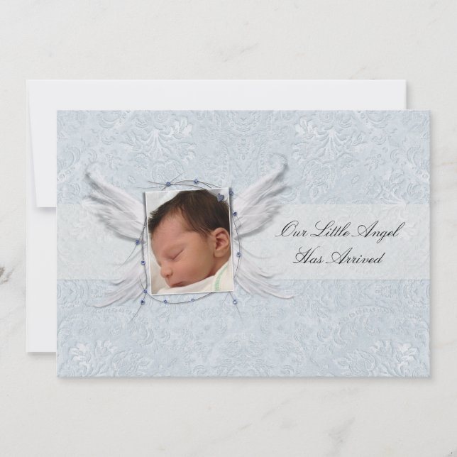 Our Little Angel Wings Birth Announcement (Front)