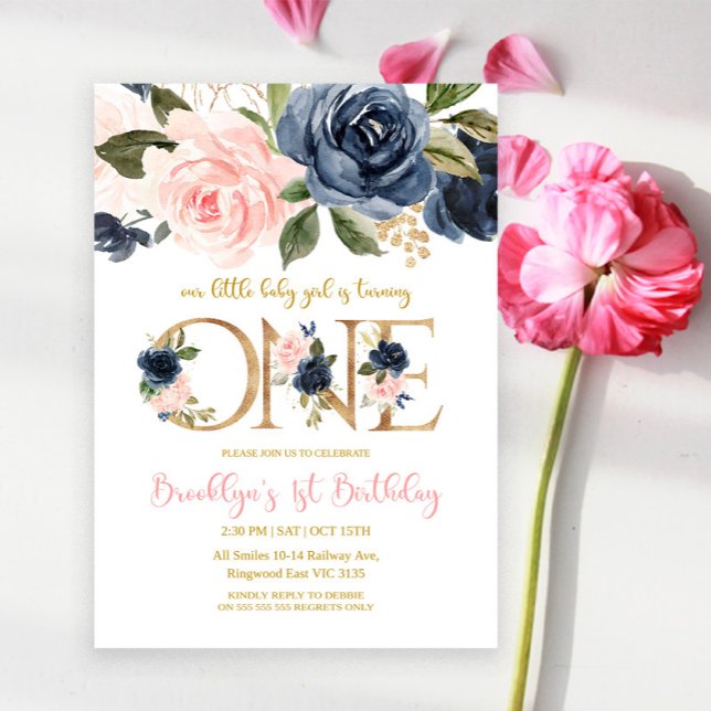 Our Little Baby Girl is turning ONE Invitation (Creator Uploaded)