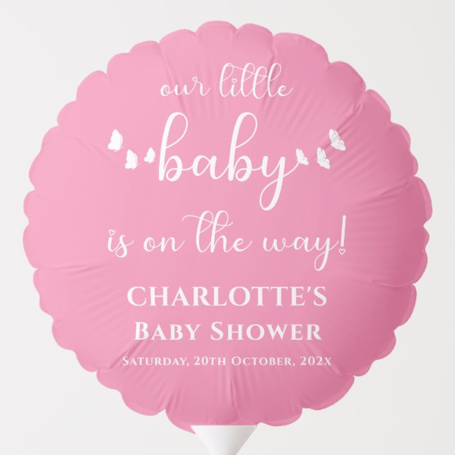 Our Little Baby Is On The Way Baby Shower Balloon (Back)