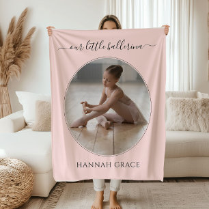Our Little Ballerina Pale Pink  Fleece Blanket