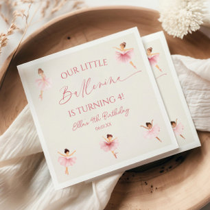 Our Little Ballerina Pink Ballet Birthday Party Napkins
