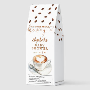 Our Little Bean Is Brewing Baby Shower Favor Roasted Coffee