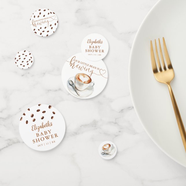 Our Little Bean Is Brewing Coffee Baby Shower Confetti (Group)