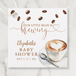 Our Little Bean Is Brewing Coffee Baby Shower Favor Tags