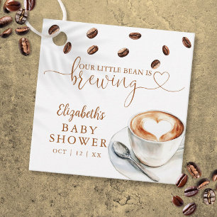 Our Little Bean Is Brewing Coffee Baby Shower Favor Tags